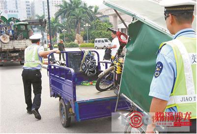 电动三轮车上路一律查扣，深圳正式执行最严电动三轮车禁骑令